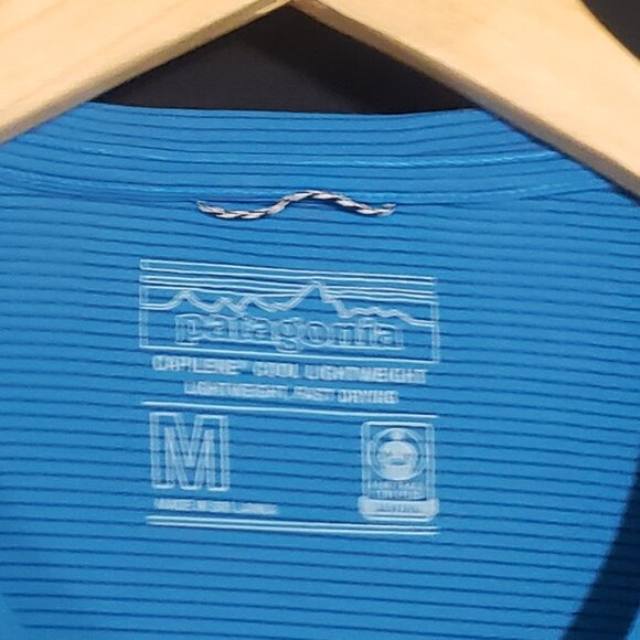 Patagonia Capilene Cool Lightwieght SS Crewneck Shirt - Blue - Sz M* - Picture 3 of 4